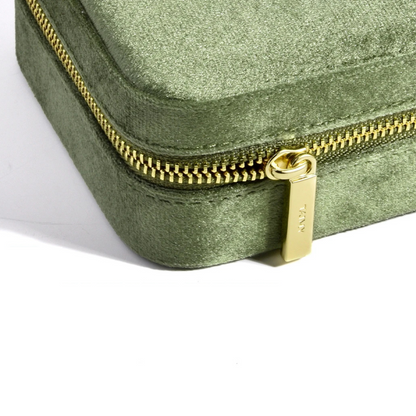 Boîte à bijoux en velours de poche