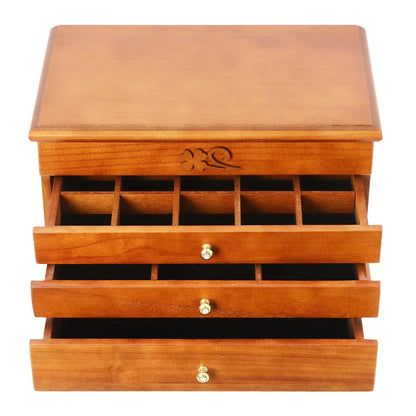 Boîte à bijoux en bois et velours