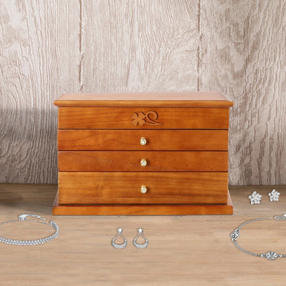 Boîte à bijoux avec miroir intégré à 4 niveaux