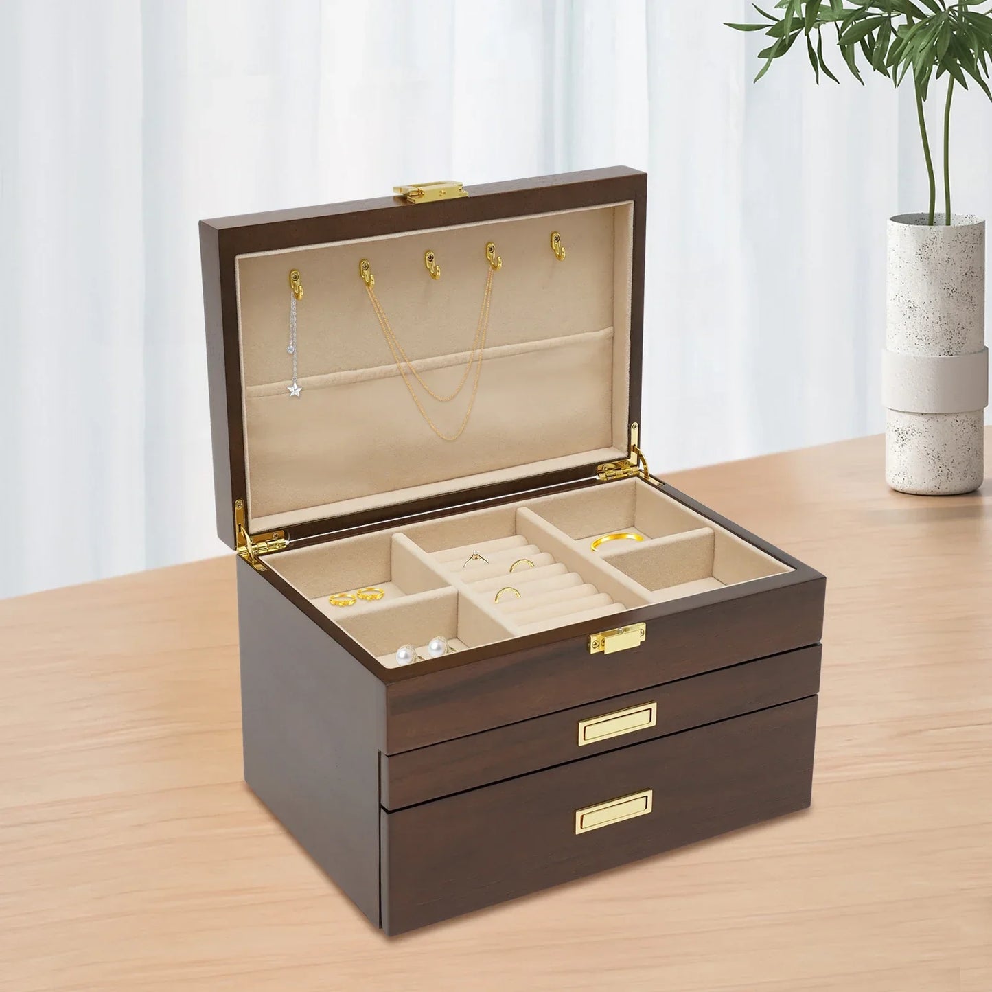 Boîte à bijoux style japonais à 3 niveaux