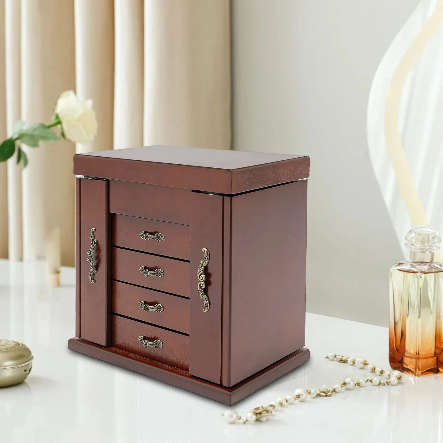 Boîte à bijoux en bois style Comtemporain