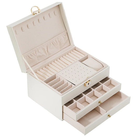 Boîte à bijoux à doubles niveaux