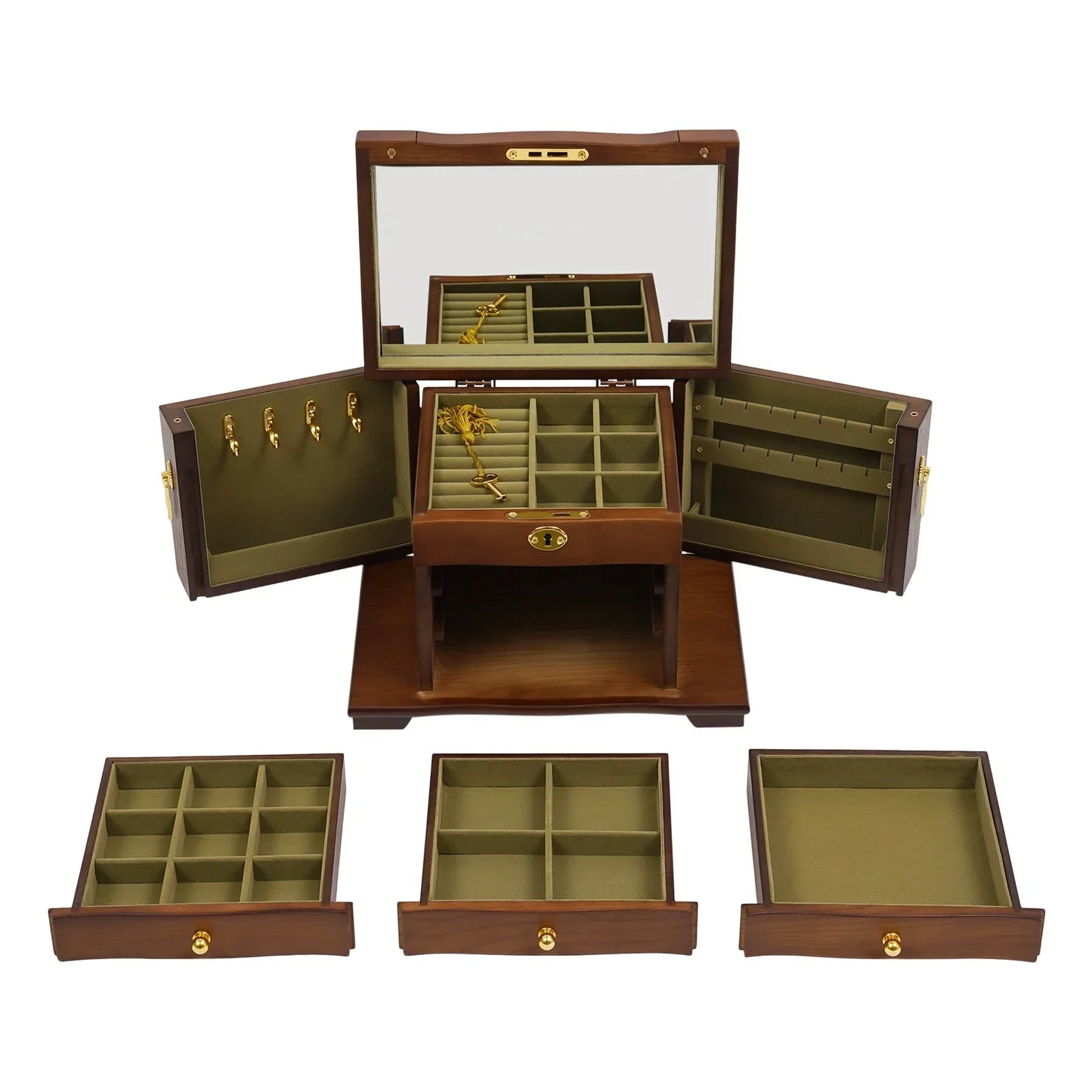 Boîte à bijoux en bois styl Belle Époque