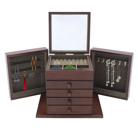 Boîte à bijoux vintage en bois