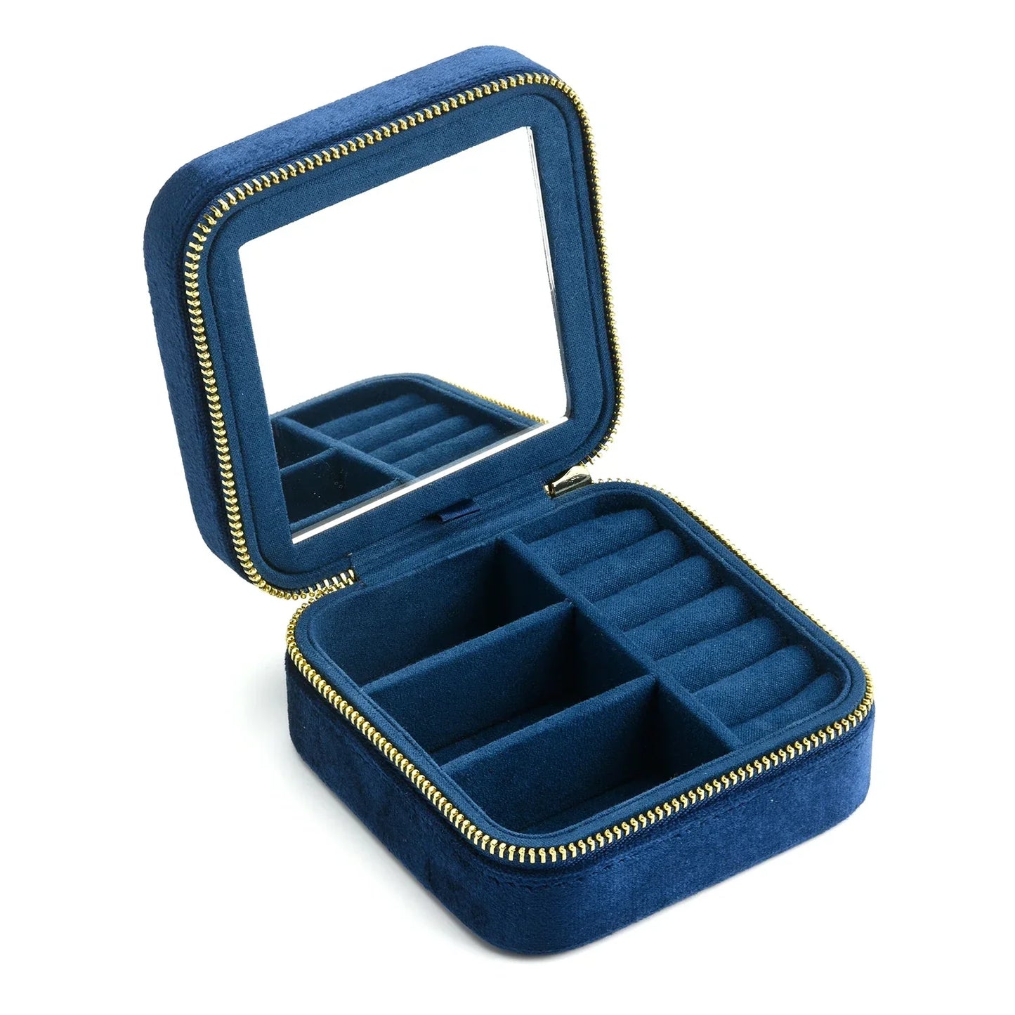 Boîte à bijoux en velours de poche